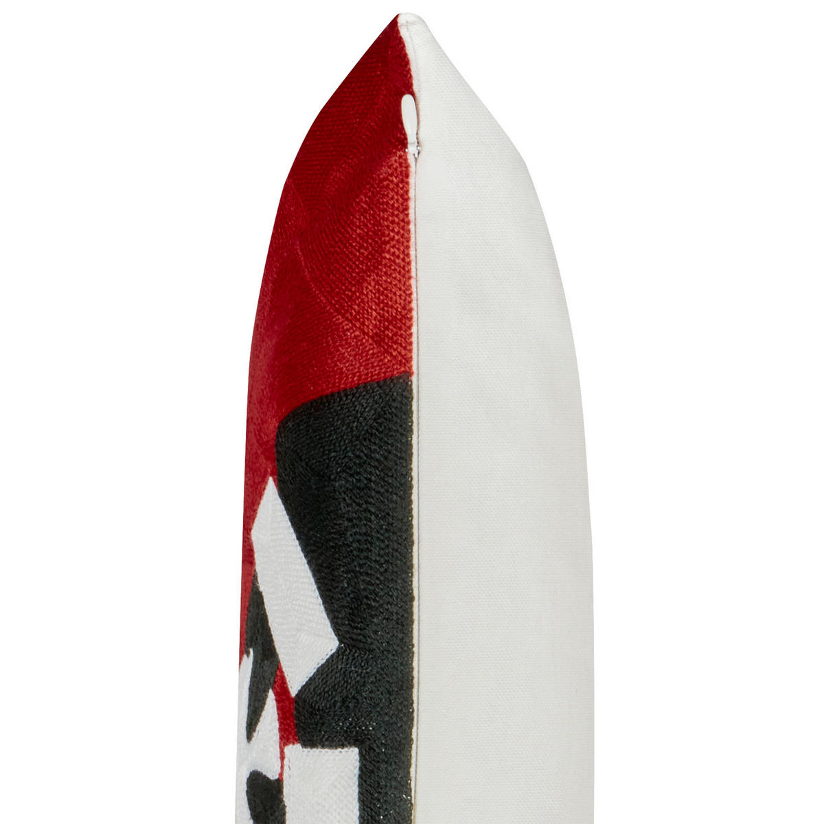 DEKOKISSEN 2er-Set Rot 45/45 cm Pudding - Rot/Weiß, Naturmaterialien (45/45cm) - Beliani