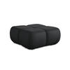 POUF Kunstleder Schwarz - Schwarz/Grau, Leder/Kunststoff (95/41/95cm) - Makamii