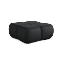 POUF Kunstleder Schwarz - Schwarz/Grau, Leder/Kunststoff (95/41/95cm) - Makamii