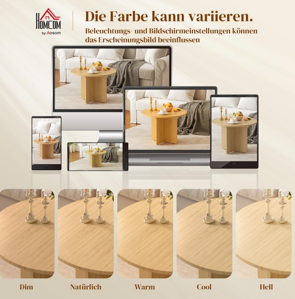 KONFERENČNÍ stolek 66/66/45 cm přírodní z bambusu s křížovou podnoží - přírodní, přírodní materiály (66/66/45cm) - OKWISH