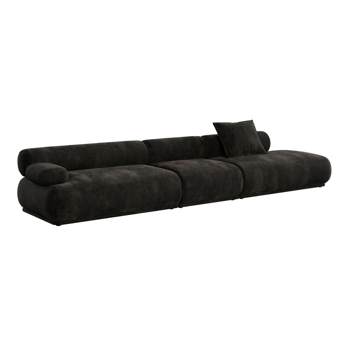 SOFA 4,5-SITZER Rembrandt Links Dunkelbraun - Dunkelbraun, Kunststoff (402/68/97cm) - Zuiver