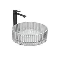 UMYVADLO na desku, sklo, bílá, Ø42/14 cm - bílá, sklo (40/12/40cm) - EMKE