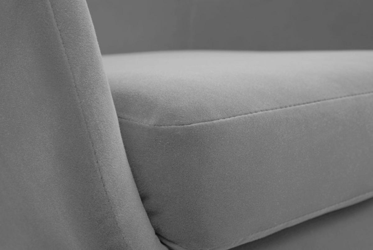 SESSEL Hellgrau ENZO Gepolstert Mit Gestepptem Rückenlehne - Grau, Textil (72.5/101.5/83cm) - Sepro Meble