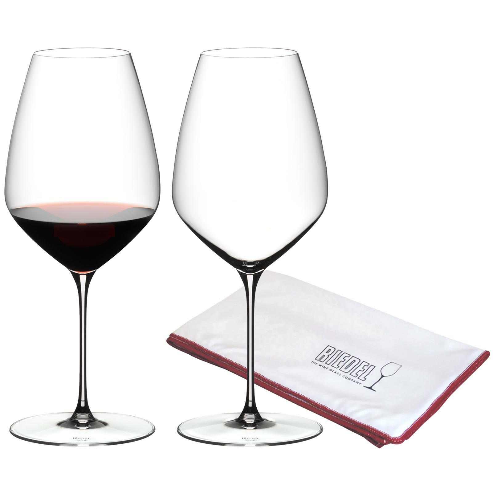 SYRAH / SHIRAZ WEINGLÄSER + POLIERTUCH Veloce transparent 720 ml 2er Set - Transparent, Glas (0.72L) - Riedel
