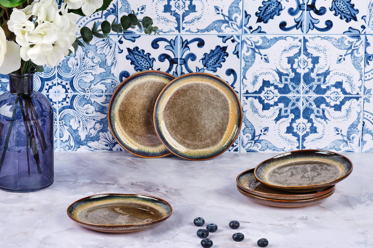 TELLER Genesis Ø16,5cm - 6er-Set - Basalt - Braun, Keramik (16.5cm) - Björn