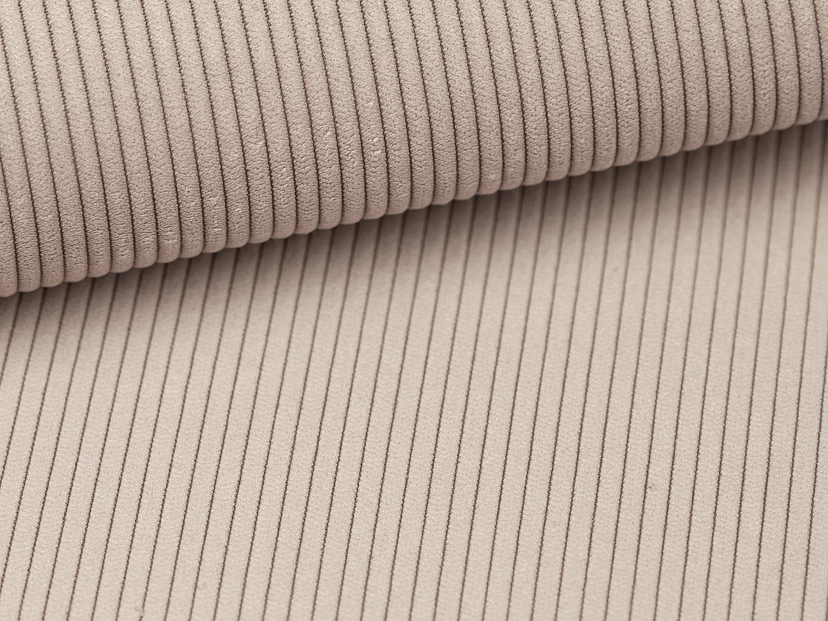 SITZHOCKER - 1 Person - Stoff, Samt - Beige - TEODORA - Beige, Textil (70/43/70cm) - Vente-Unique