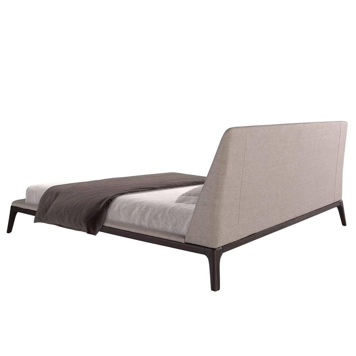 BETT Bett aus grauem Stoff 192/230/101 cm - Schwarz/Grau, Textil (180/200cm) - ANGEL CERDA