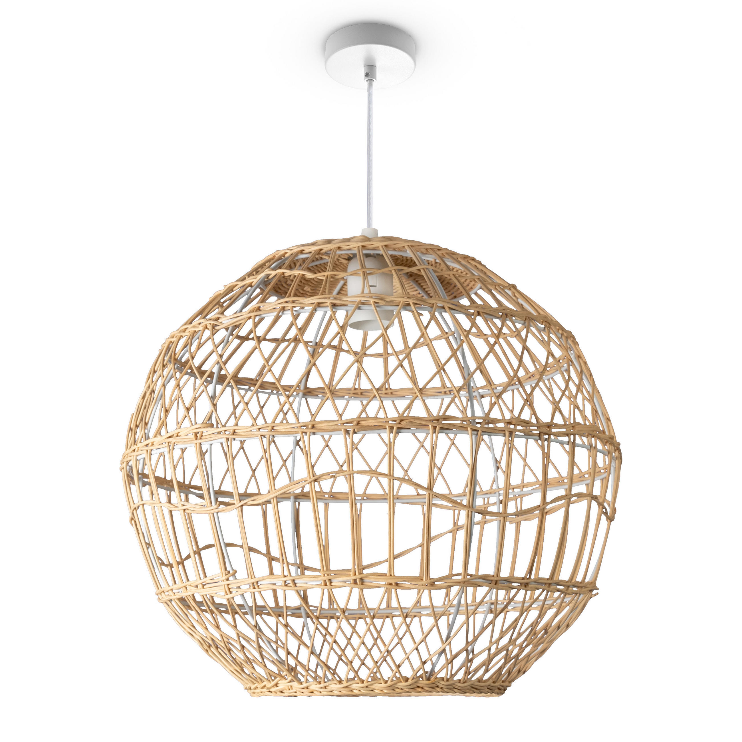 PENDELLEUCHTE Maite - Schwarz/Weiß, Metall (40/40/39cm) - Paco Home