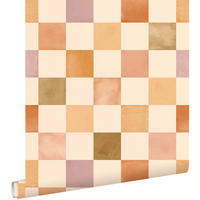 TAPETE Karomuster 50 x 900 cm - Orange, Papier (50/0.1cm) - ESTAhome