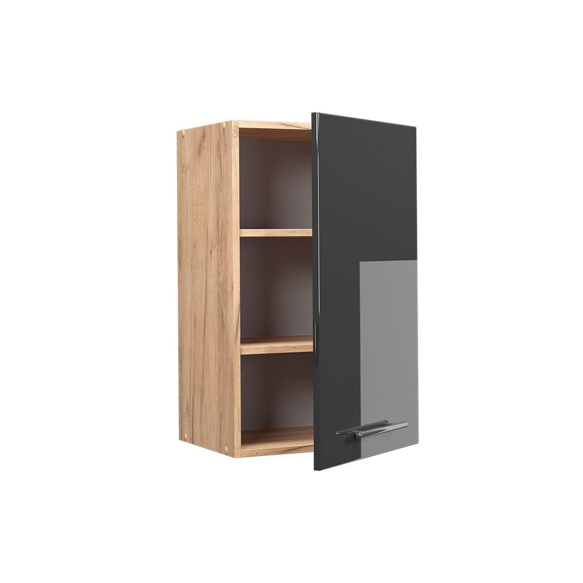 HÄNGESCHRANK Fame-Line Anthrazit Hochglanz 45 cm - Honigeiche/Schwarz Hochglanz, Holzwerkstoff (45/72/34.1cm) - Vicco