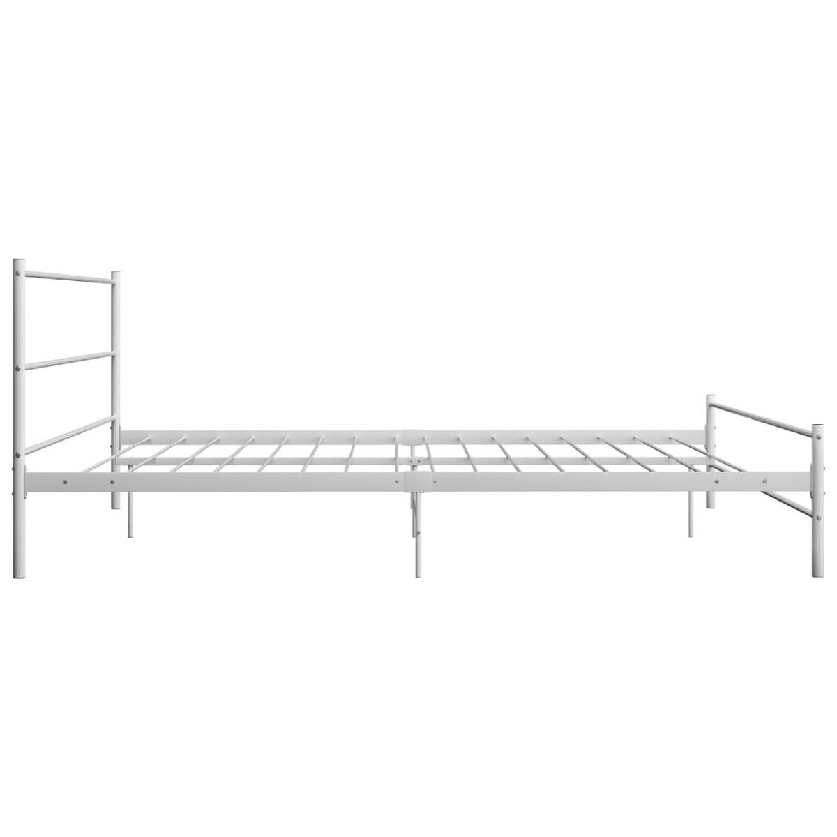 METALLBETT Hightower 167/209 cm - Weiß, Metall (160/200cm) - Nettlife