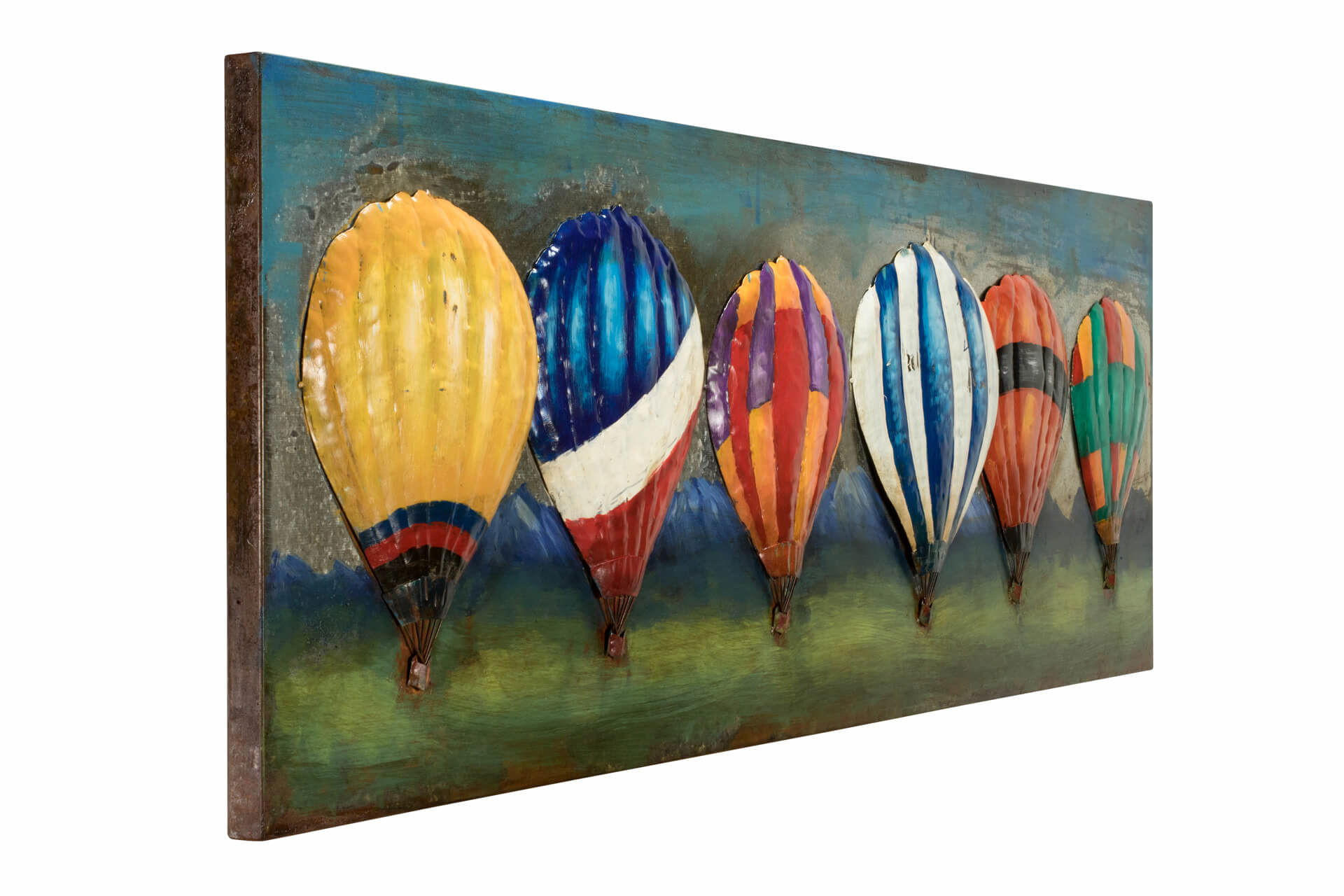 METALLBILD Bunt 144/44 cm - Blau/Multicolor, Metall (7.9/44cm) - KUNSTLOFT