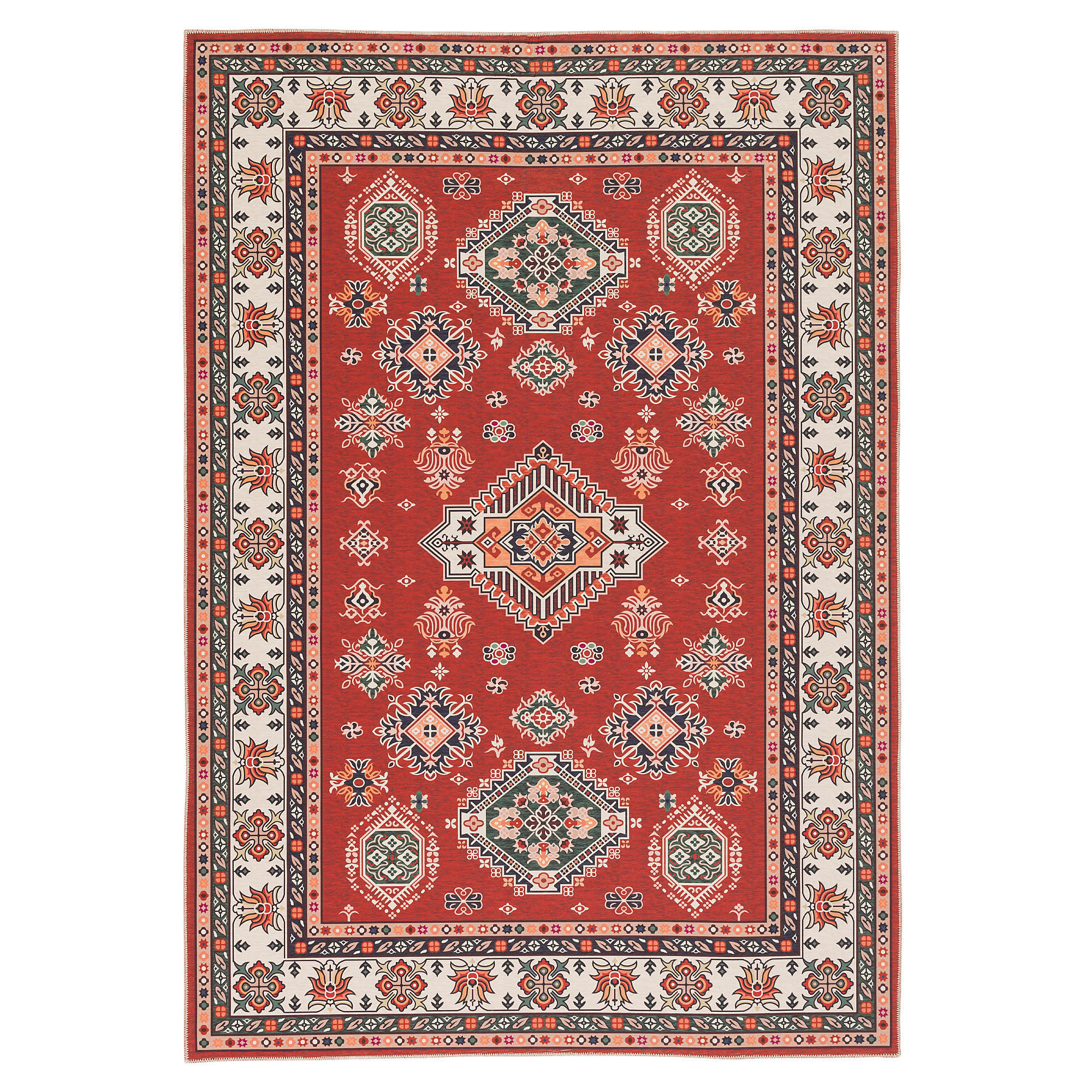 LUXUS ORIENT TEPPICH PRIMUS BORDÜRE - Rot, Textil (120/160cm) - Pergamon
