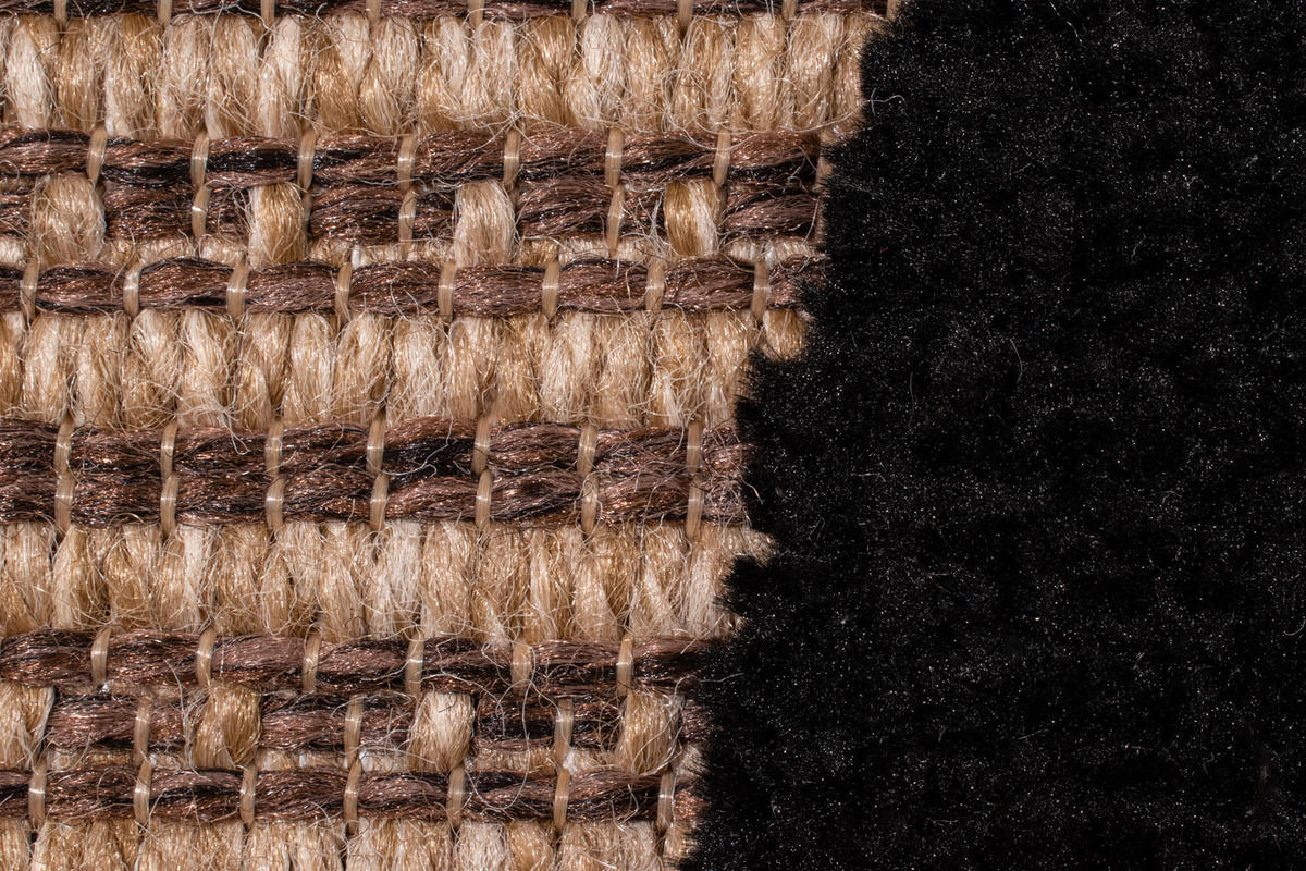 TEPPICH mit Juteoptik schwarzem Gesichtsmotiv Palma 200x290 cm - Schwarz, Textil (200/290cm) - Nazar Rugs