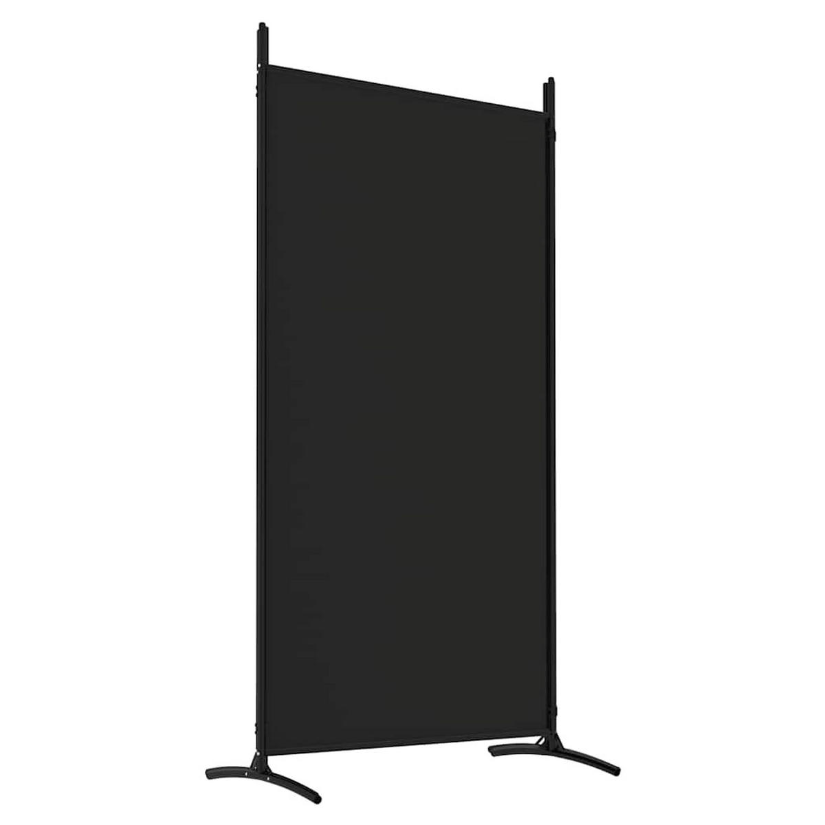 PARAVENT 4-teilig Schwarz 346/180 Cm Stoff - Schwarz, Textil (346/180/0.1cm) - vidaXL