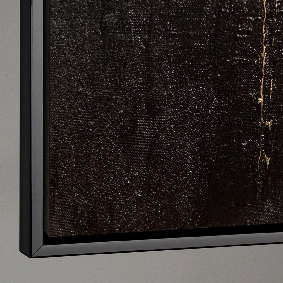 GEMÄLDE Vertikalen der Zeit Schattenfugenrahmen Schwarz 140x100 cm - Schwarz, Holz (140/100cm) - YS-art gallery
