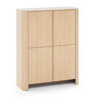 HIGHBOARD AVORIO 103/132/39cm 4 Türen Eichefarben - Eichefarben/Naturfarben, Holzwerkstoff (103/132/39cm) - MASSENO