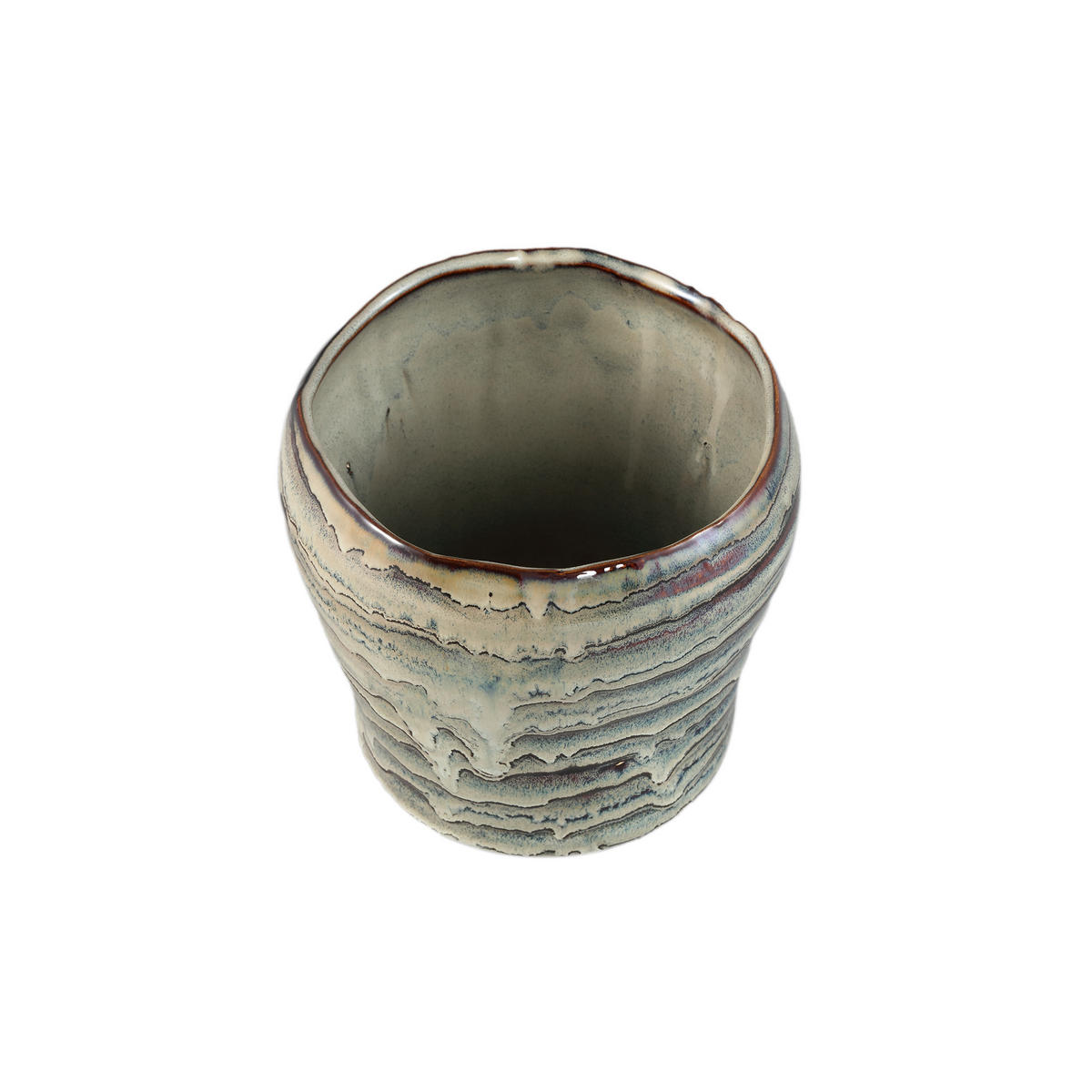 TOPF Arpit Grau 16.5/16.5/14.5cm - Multicolor, Keramik (14.5cm) - PTMD Collection