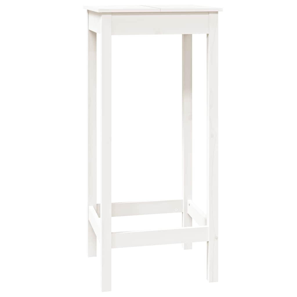 BARTISCH Weiß 50x50x110 cm Massivholz Kiefer - Weiß, Holz (50/50/110cm) - furnicato