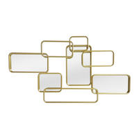 WANDSPIEGEL - 45 cm x 3.5 cm - Metall - Goldfarben - OMAYA - Goldfarben, Metall (45/85/3.5cm) - Vente-Unique