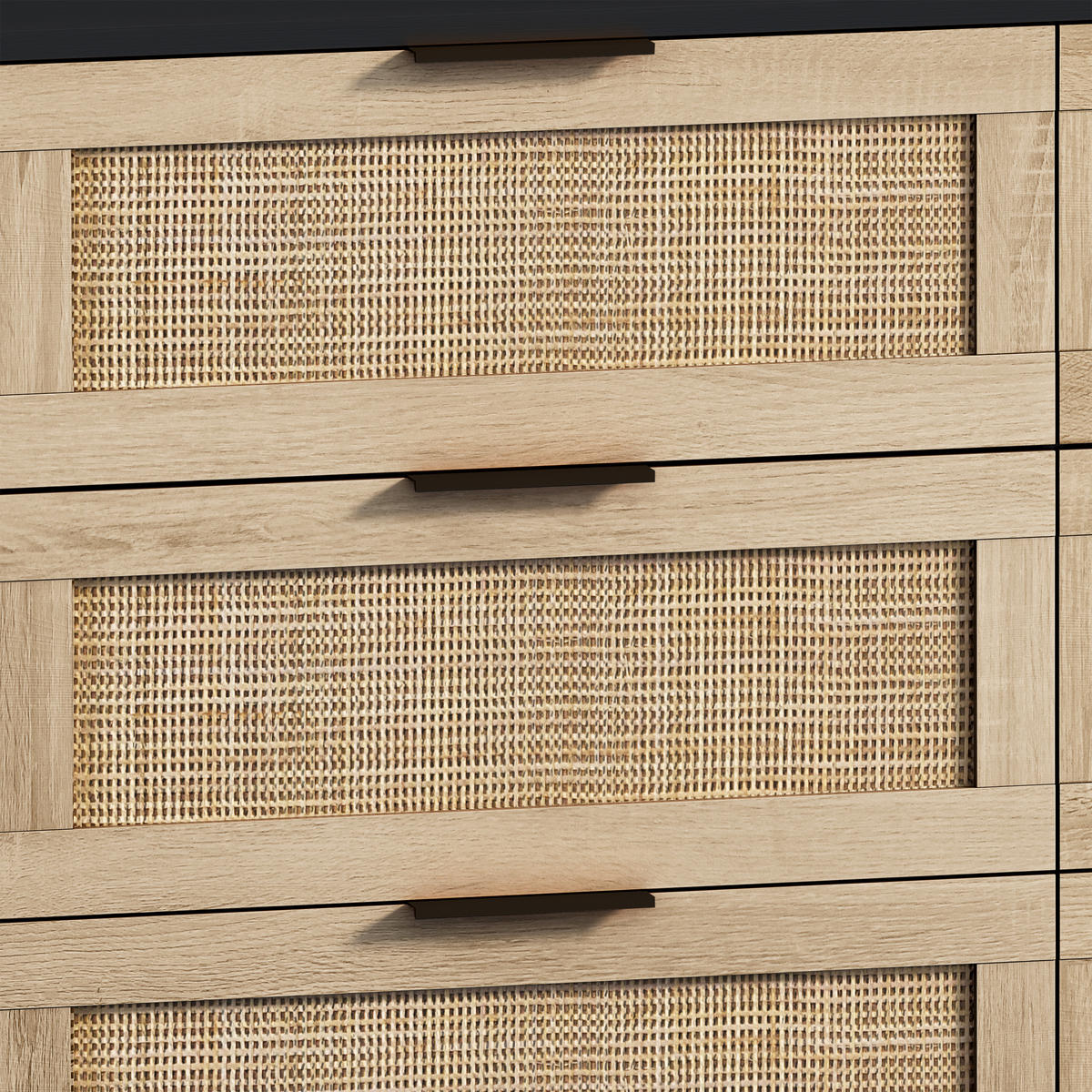 SIDEBOARD Schwarz 110/40/75 cm - Schwarz, Holzwerkstoff (40/75/110cm) - Urban Meuble