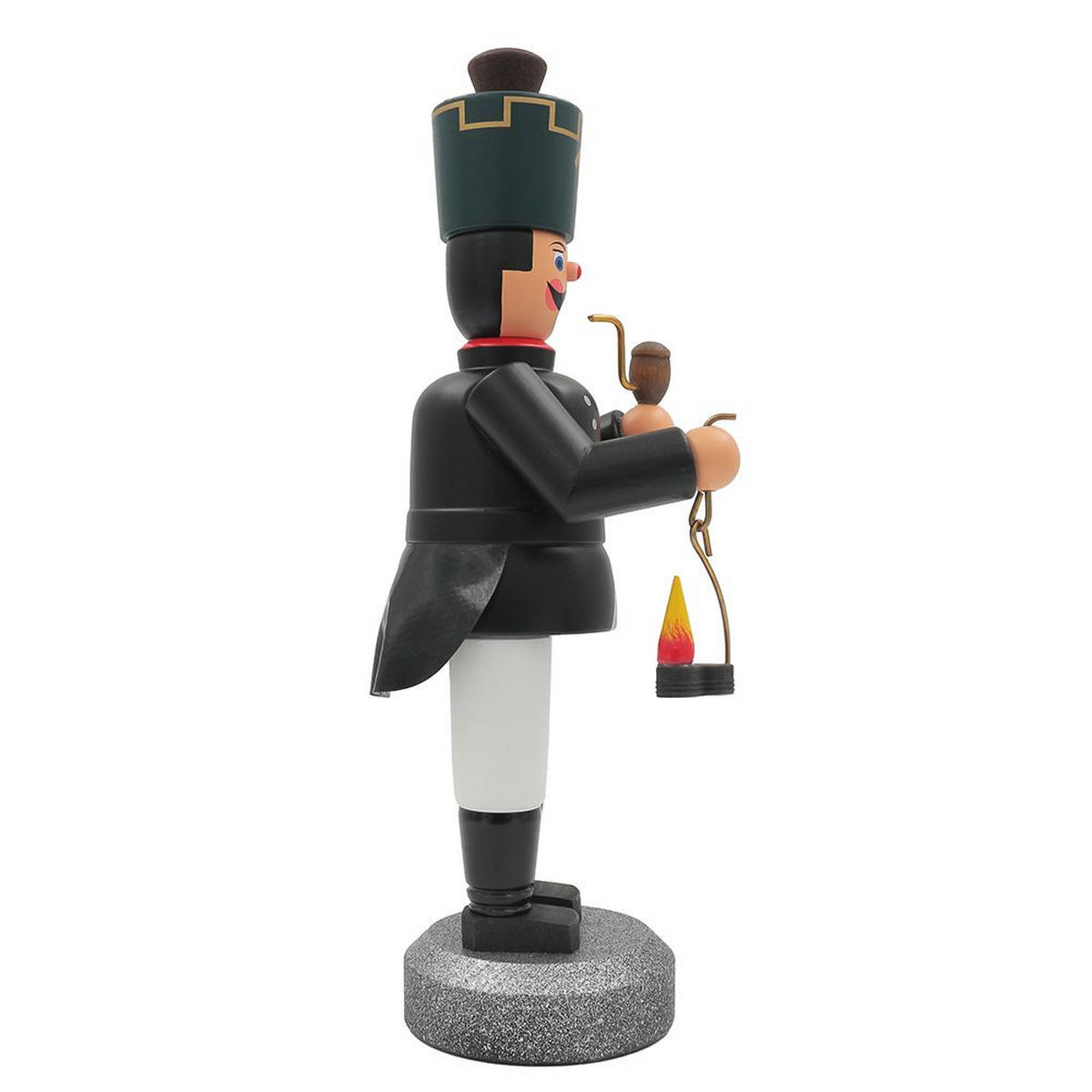 RÄUCHERMANN Bergmann mit Grubenlampe 22 cm - Schwarz, Holz (10/22/10cm)