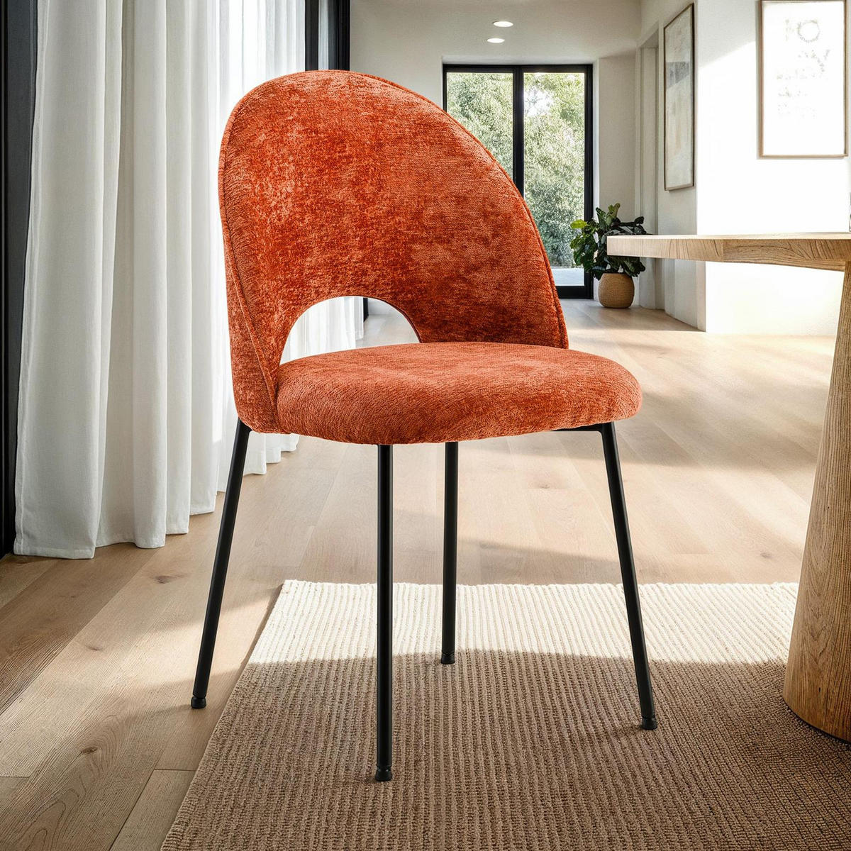 ESSZIMMERSTÜHLE SERENA 2er-Set orange - Orange, Textil (46/83/53cm) - IDIMEX