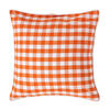 KISSENHÜLLE Karo-Muster 60/60 cm, 100% Baumwolle - Orange, Textil (60/60cm) - Homescapes