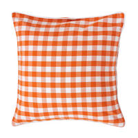 KISSENHÜLLE Karo-Muster 60/60 cm, 100% Baumwolle - Orange, Textil (60/60cm) - Homescapes