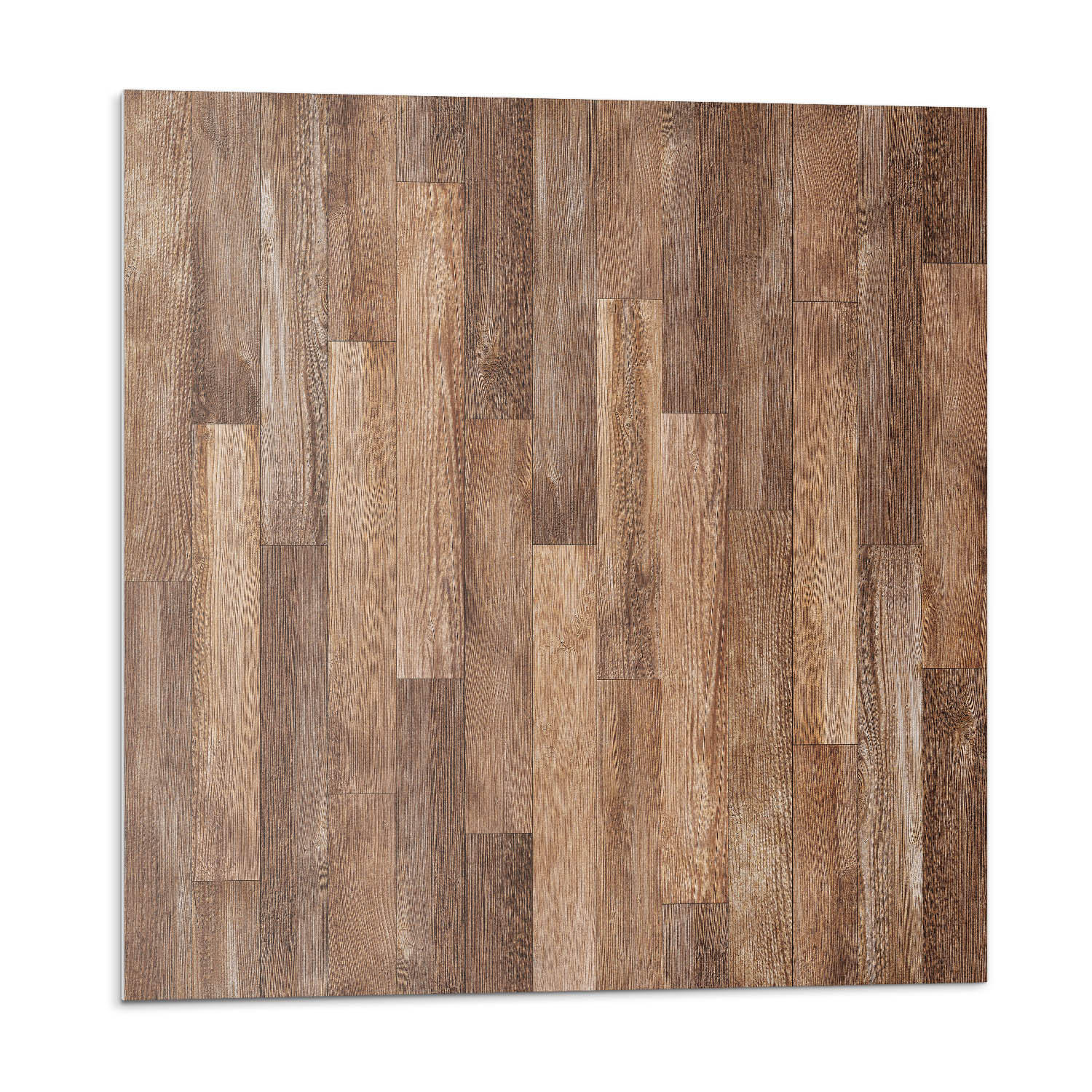 WANDPANEEL 20 Stück 20x20 cm selbstklebend Terano - Nussbaumfarben, Kunststoff (20/1.6/20cm) - Wallfluent