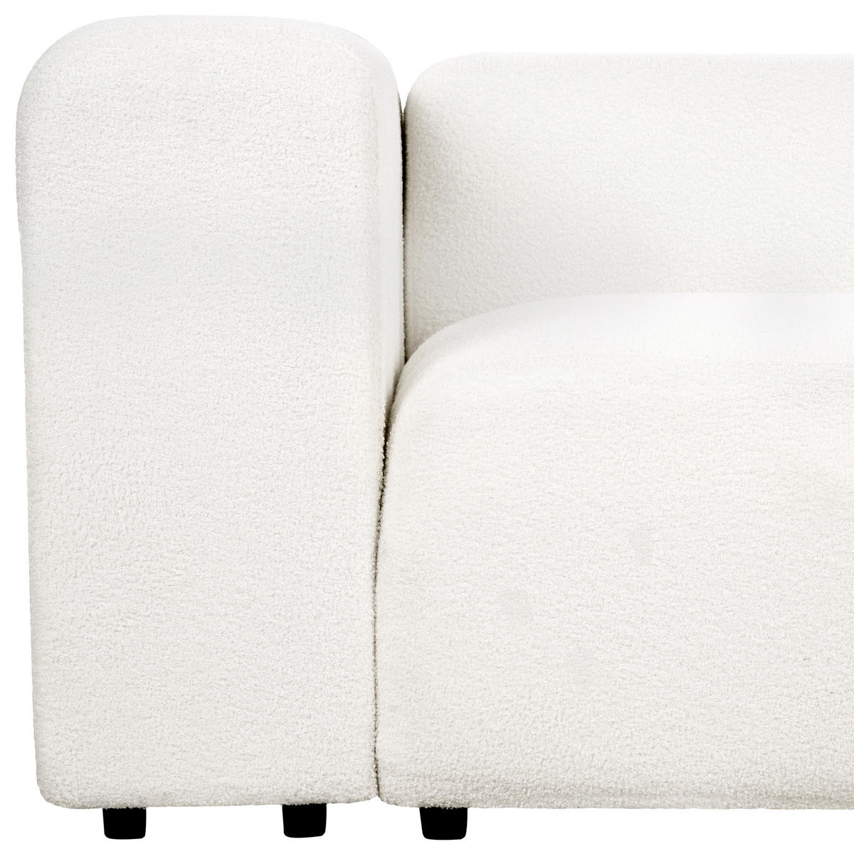 2-SITZER-SOFA Bouclé cremeweiß Falsterbo - Weiß, Textil (204/70/105cm) - Beliani
