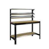 WERKBANK BUFFALO mit Frontablage | HxBxT 84x90x61cm | Traglast 400kg | Anthrazit - Grau, Metall (90/84/61cm) - PROREGAL