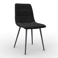 STUHL Ria Schwarz Mikrofaser Gepolstert - Schwarz, Metall (44/87/54cm) - Bessagi Home