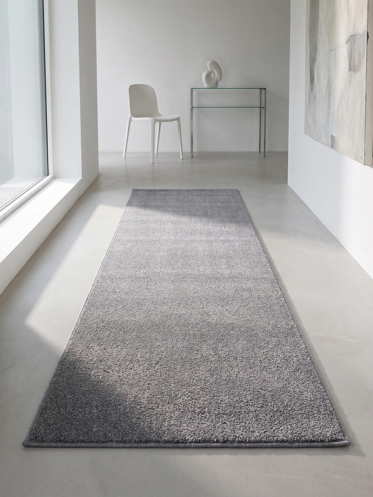 TEPPICH Kurzflor MAIN in Hellgrau, einfarbig, 60 x 100 cm - Grau, Textil (60/100cm) - KADIMA DESIGN