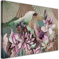 WANDBILD heilige lotos und fanter - Braun, Textil (60/40cm) - Feeby