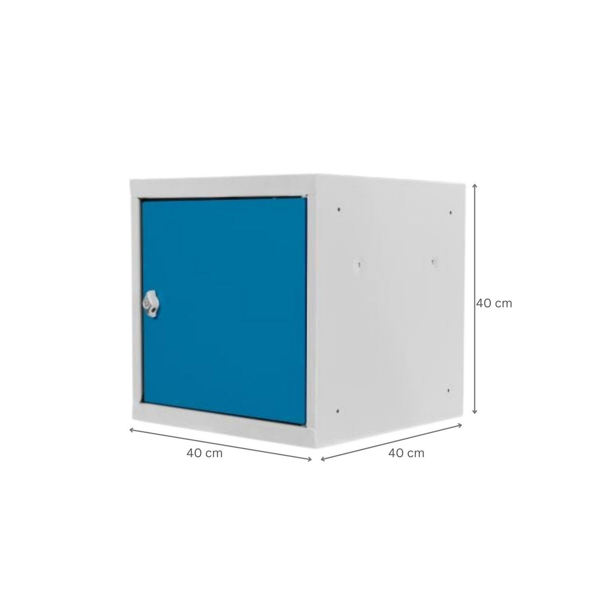 SCHLIESSFACHWÜRFEL 2x Blocky mit Drehriegelschloss für Vorhängeschloss 40x40x40cm Lichtgrau/Lichtblau - Blau/Grau, Metall (40/40/40cm) - PROREGAL