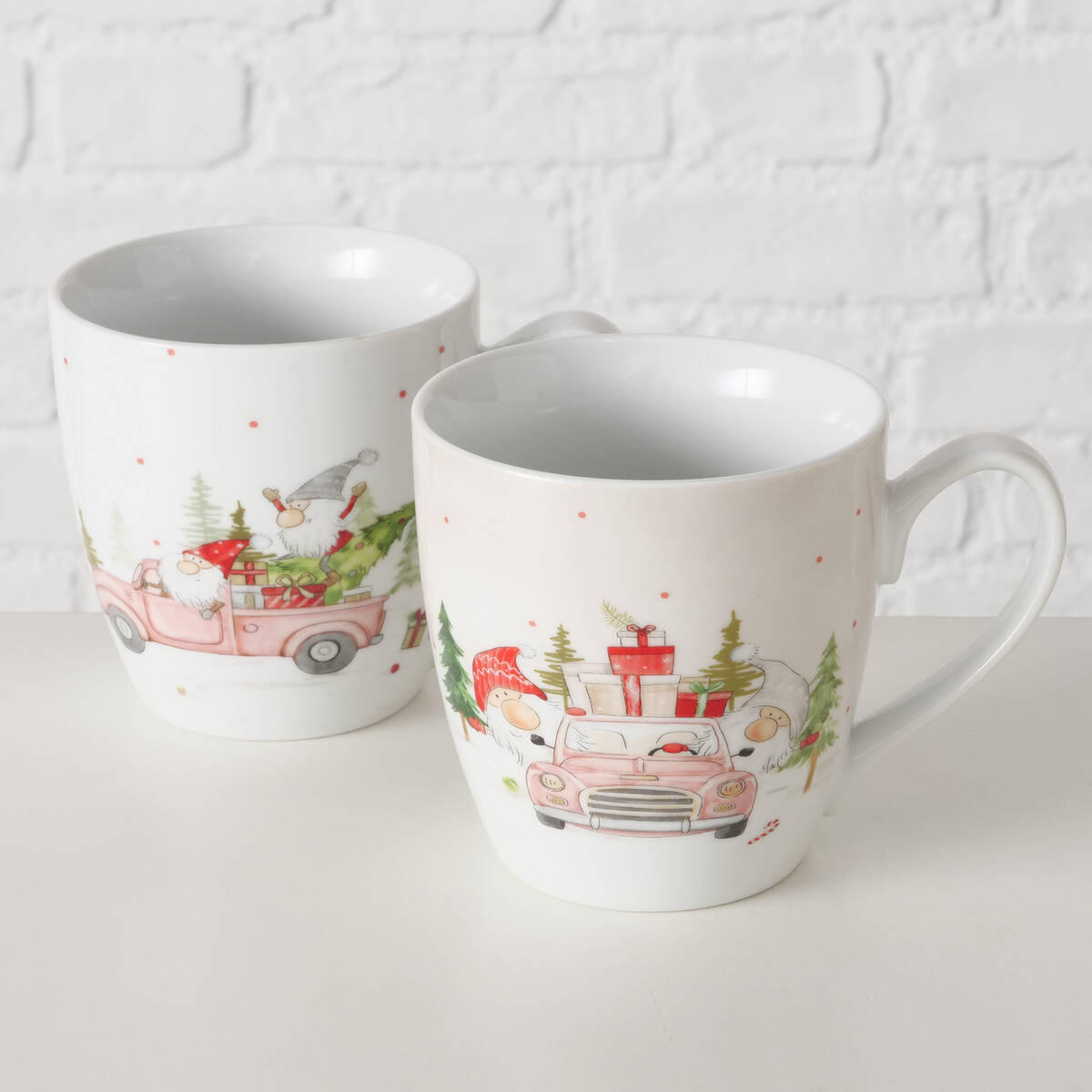 BECHER Carrie 480 ml - Weiß, Keramik (480L) - Boltze Home