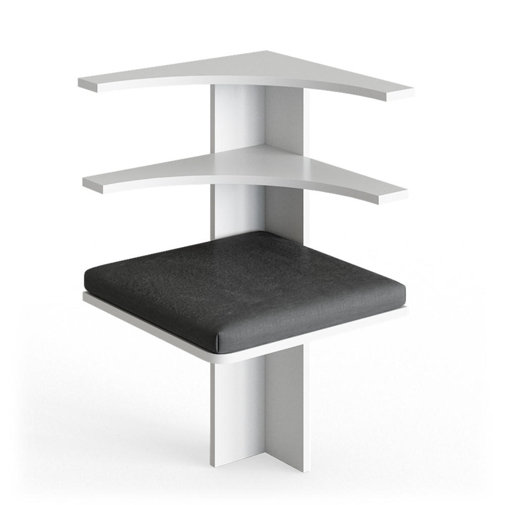 ESSZIMMER-ECKBANK Roman Weiß 43.5 x 43.5 cm - Anthrazit/Weiß, Holzwerkstoff (43.5/78/43.5cm) - Vicco