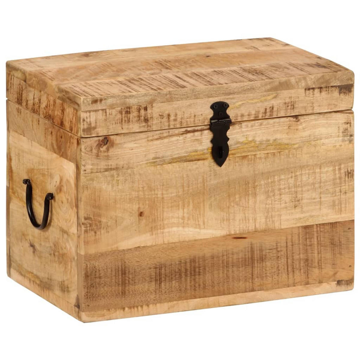 AUFBEWAHRUNGSBOX 39/28/31 Cm Massivholz Mango - Braun, Holz (39/31/28cm) - vidaXL