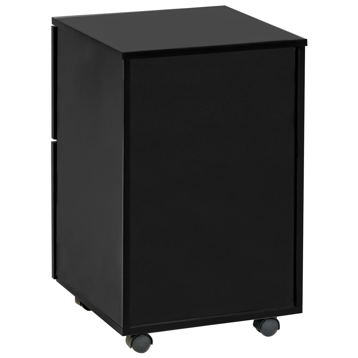 BÜROSCHRANK Schwarz Johnson - Schwarz, Holzwerkstoff (40/62/40cm) - Beliani
