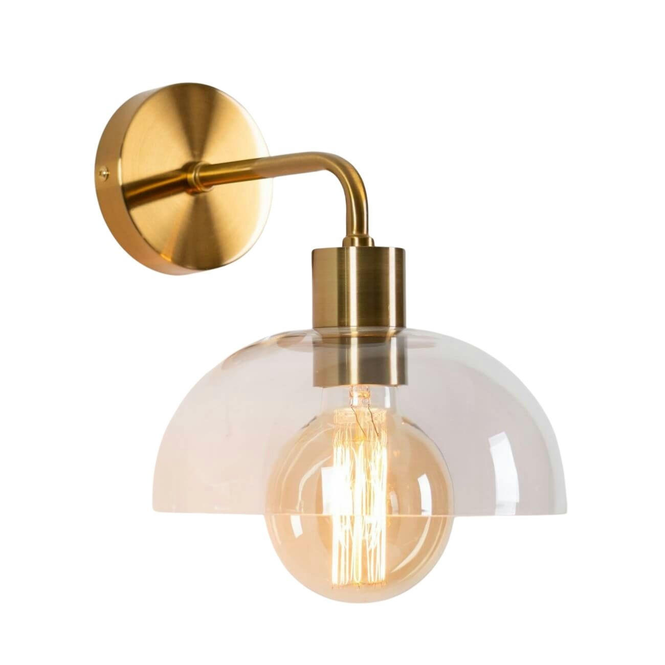 WANDLEUCHTE Eloise, Gold / Messing, 24cm - Goldfarben, Glas (24/24/24cm) - KOSILUM