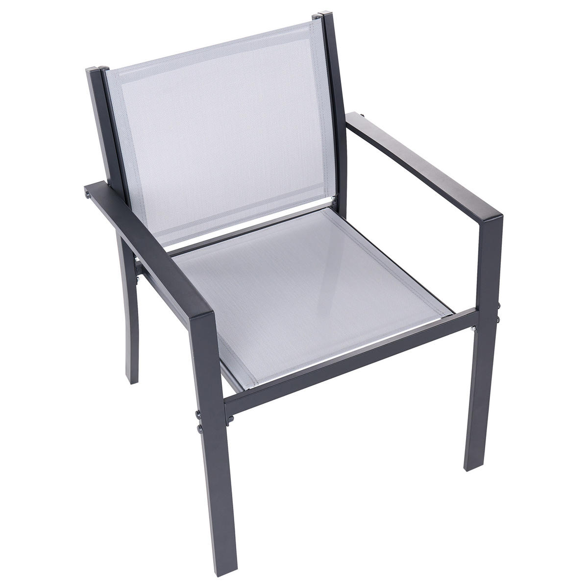 LOUNGE-SET mit Tisch 4-Sitzer TAVOLETO Grau Metall - Grau, Metall - Beliani