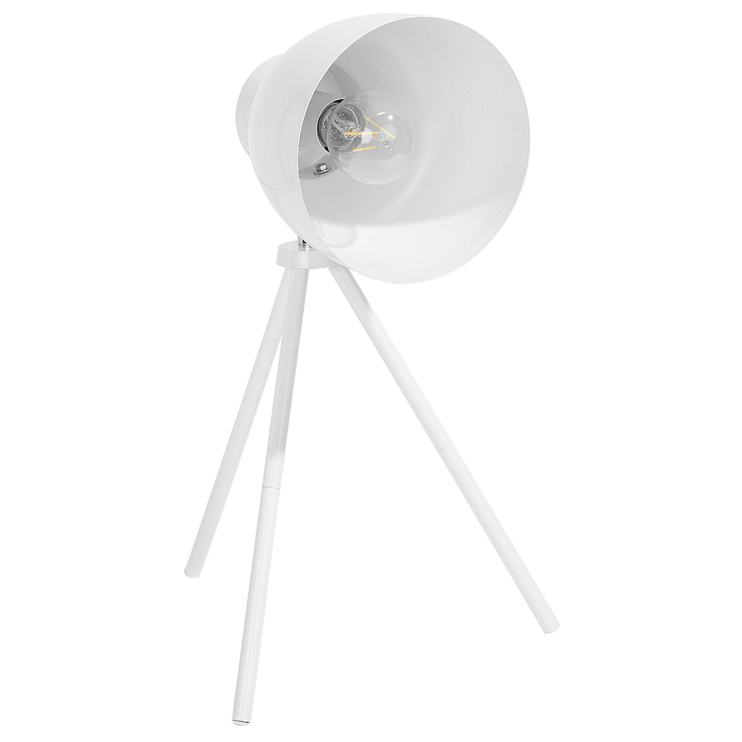SCHREIBTISCHLAMPE Tamega 16/16/43 cm - Weiß, Metall (16/16/43cm) - Beliani