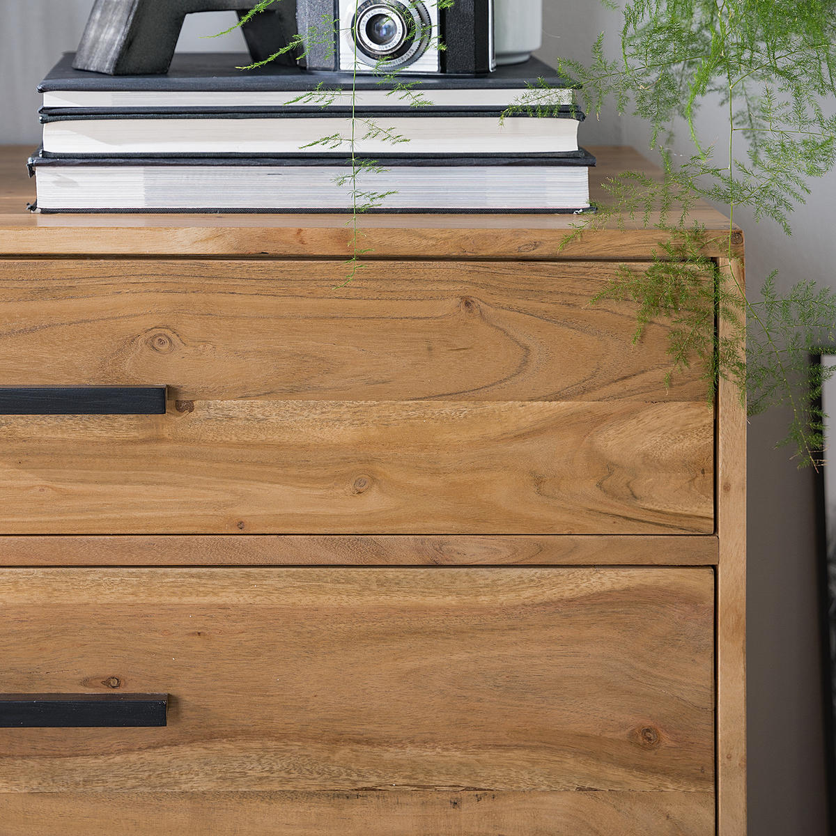 KOMMODE - Akazie massiv - Akaziefarben, Holz (85/85/40cm) - home24