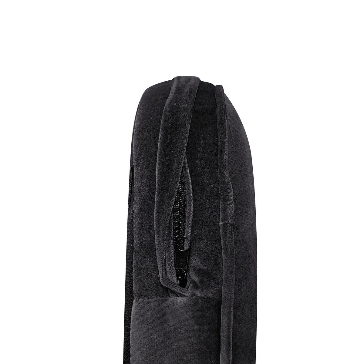 SESSEL Samtstoff Schwarz Tromso - Schwarz, Holz/Textil (73/73/54cm) - Beliani