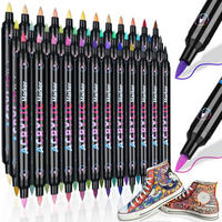 ACRYLSTIFTE Set 36 Stück mit Doppelspitze 72 Farben - Multicolor, Kunststoff (1/1/16.5cm)