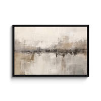 POSTER MIT RAHMEN Moderne Kunst - Abstrakt - Beige 90x60 cm - Beige, Papier (90/60cm) - MuchoWow