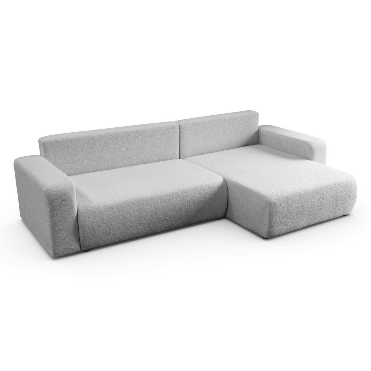 ECKSOFA VESPO XL mit Schlaffunktion und Bettzeugkasten - Grau, Textil (267/143cm) - Lookway