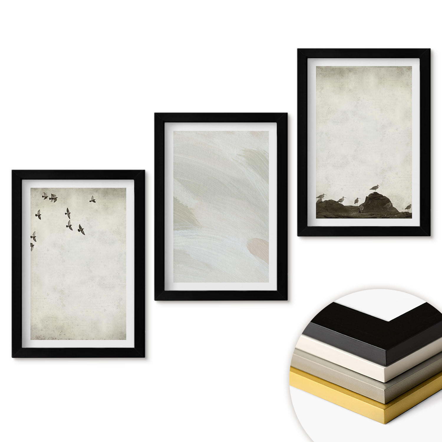 ArtPrintCave Wandbilder Schwarz 20x30 cm