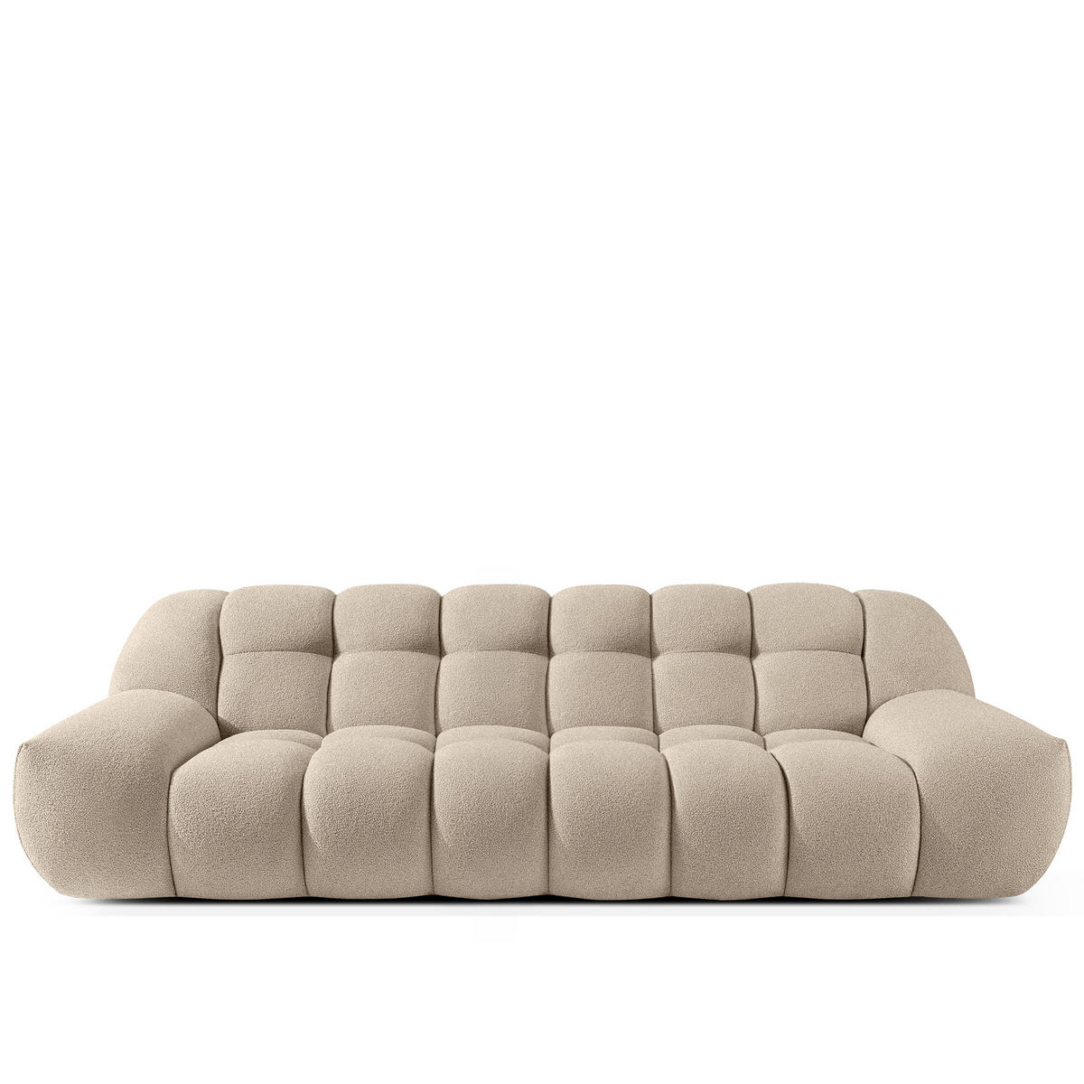 SITZGARNITUR VENA Bouclé, Beige - Beige, Holz/Textil (65/38/65cm) - KONSIMO®